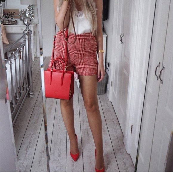 Zara Tweed Look Shorts